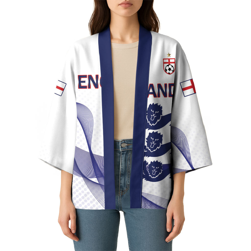 Custom England 2026 World Football Kimono Three Lions Go Champions