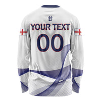 Custom England 2026 World Football Long Sleeve Shirt Three Lions Go Champions