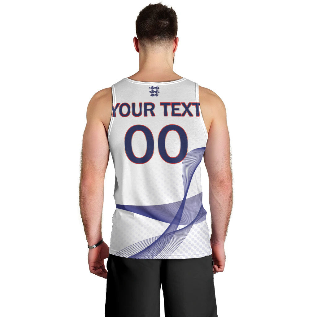 Custom England 2026 World Football Men Tank Top Three Lions Go Champions