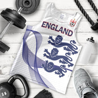 Custom England 2026 World Football Men Tank Top Three Lions Go Champions