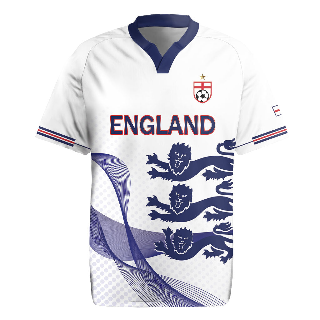 Custom England 2026 World Football Rugby Jersey Three Lions Go Champions