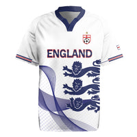 Custom England 2026 World Football Rugby Jersey Three Lions Go Champions