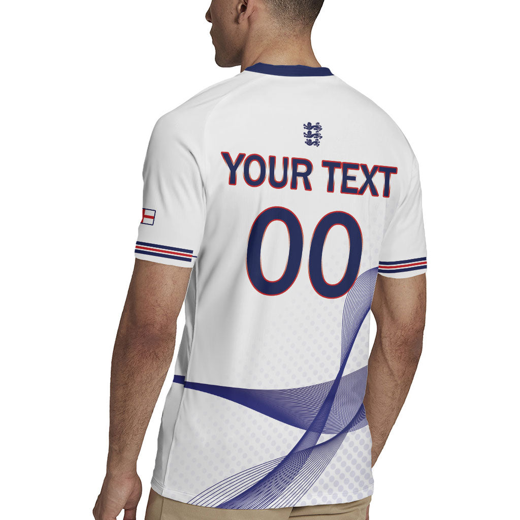 Custom England 2026 World Football Rugby Jersey Three Lions Go Champions