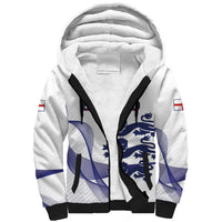 Custom England 2026 World Football Sherpa Hoodie Three Lions Go Champions