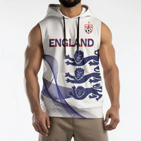 Custom England 2026 World Football Sleeveless Hoodie Three Lions Go Champions