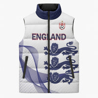 Custom England 2026 World Football Sleeveless Puffer Jacket Three Lions Go Champions
