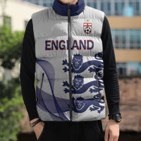 Custom England 2026 World Football Sleeveless Puffer Jacket Three Lions Go Champions