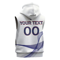 Custom England 2026 World Football Sleeveless Zip Hoodie Three Lions Go Champions