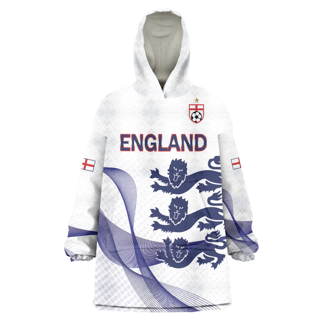 Custom England 2026 World Football Wearable Blanket Hoodie Three Lions Go Champions