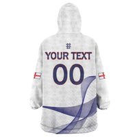 Custom England 2026 World Football Wearable Blanket Hoodie Three Lions Go Champions