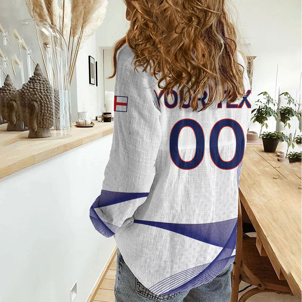 Custom England 2026 World Football Women Casual Shirt Three Lions Go Champions