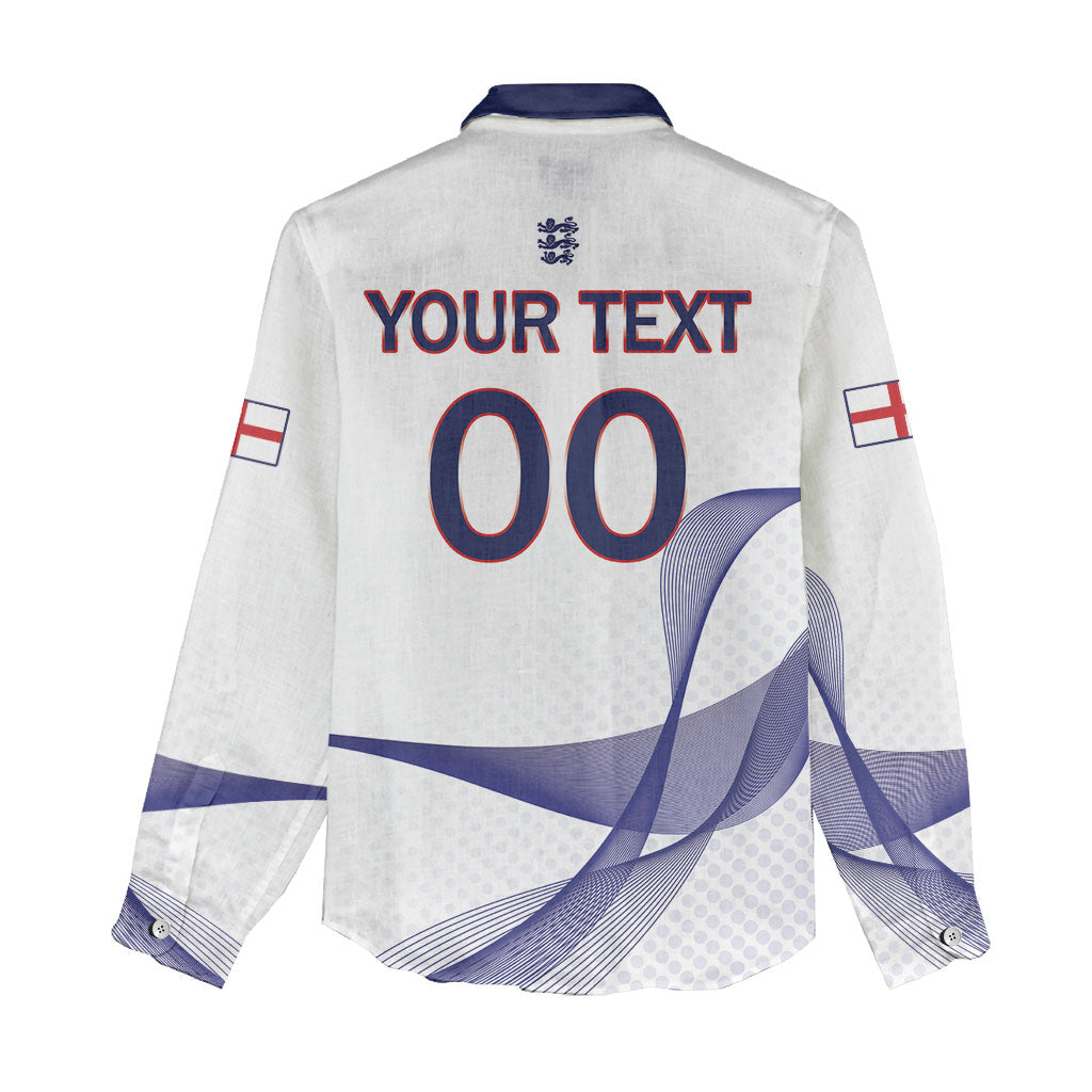 Custom England 2026 World Football Women Casual Shirt Three Lions Go Champions