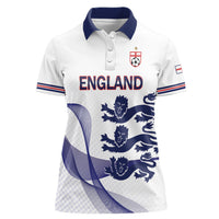 Custom England 2026 World Football Women Polo Shirt Three Lions Go Champions