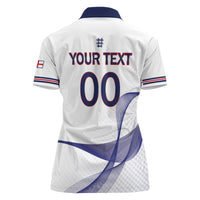 Custom England 2026 World Football Women Polo Shirt Three Lions Go Champions