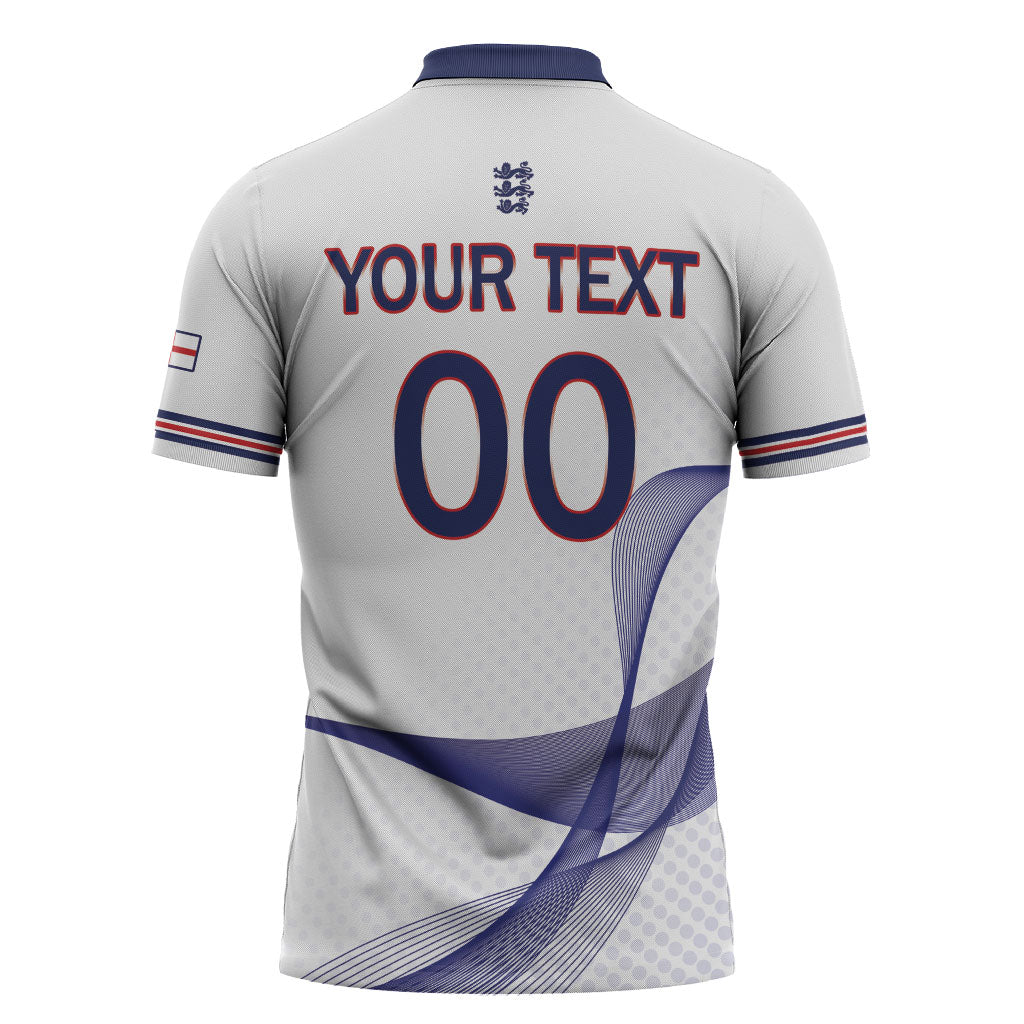 Custom England 2026 World Football Zipper Polo Shirt Three Lions Go Champions