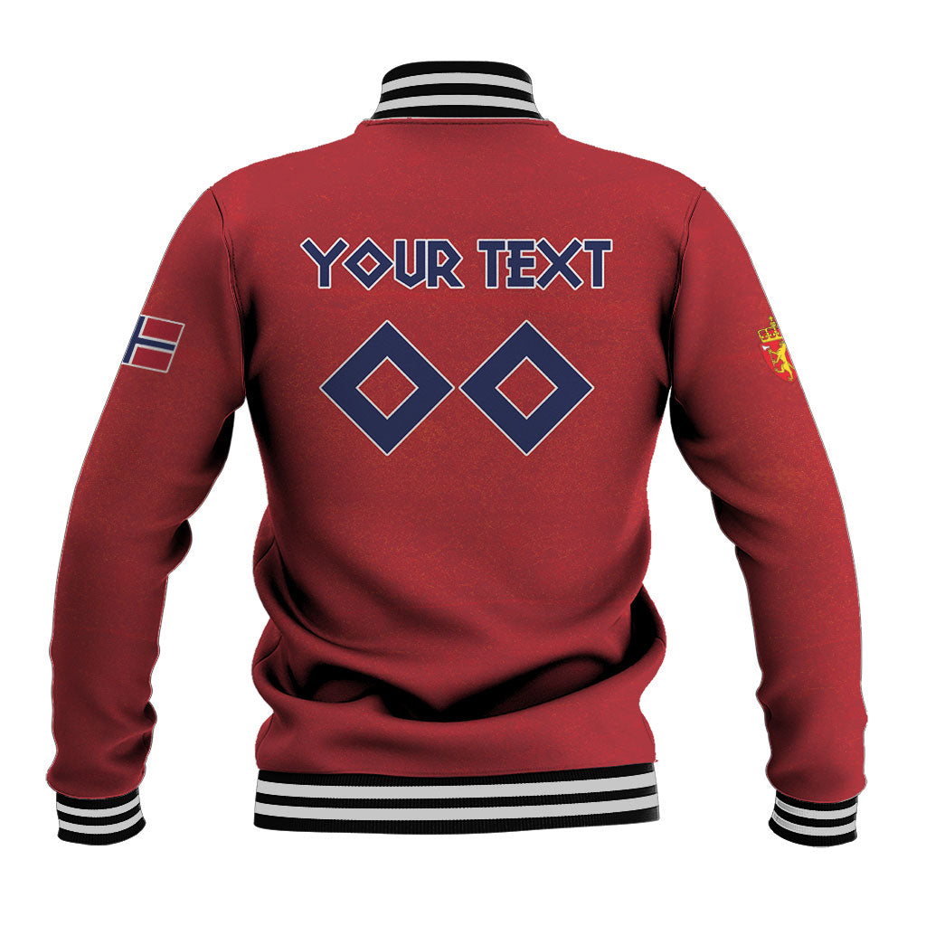 Custom Norge 2026 World Football Baseball Jacket Vikings Go Champions