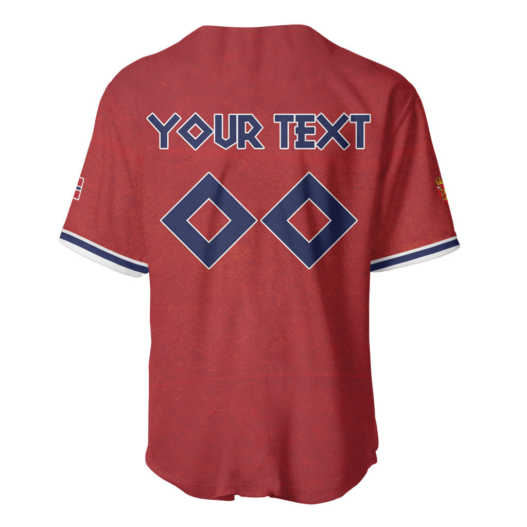 Custom Norge 2026 World Football Baseball Jersey Vikings Go Champions