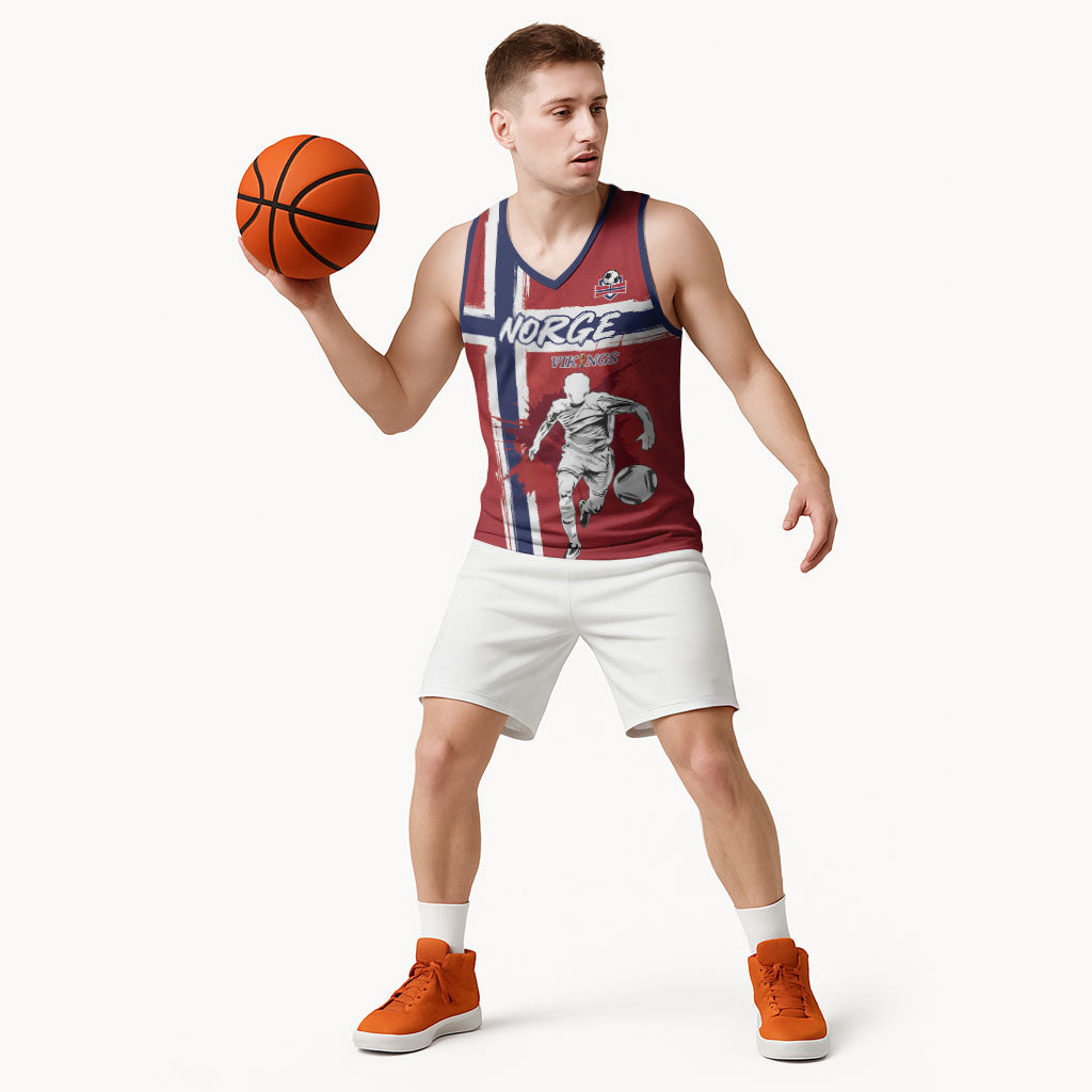 Custom Norge 2026 World Football Basketball Jersey Vikings Go Champions