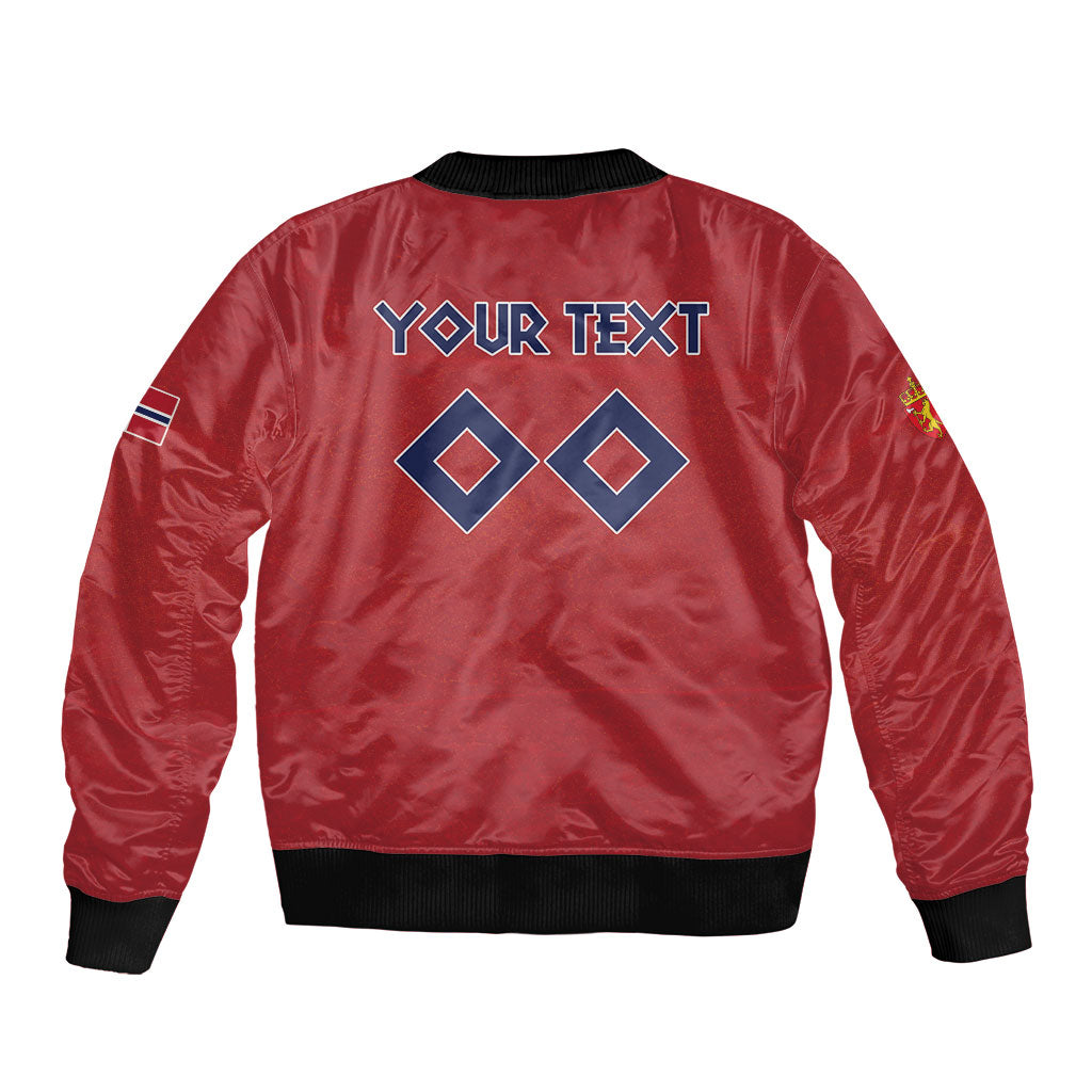 Custom Norge 2026 World Football Bomber Jacket Vikings Go Champions