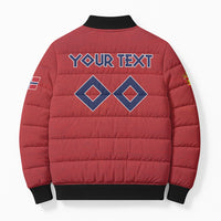Custom Norge 2026 World Football Bomber Puffer Jacket Vikings Go Champions