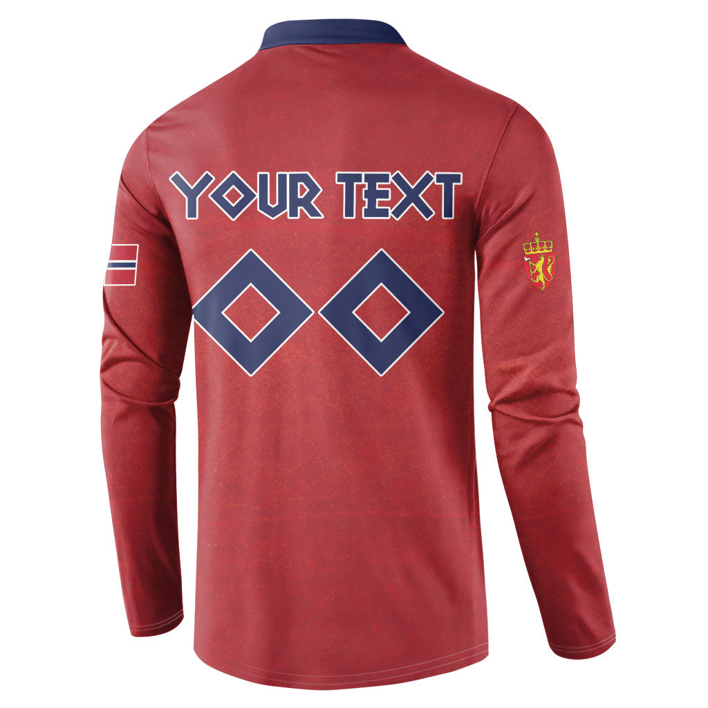 Custom Norge 2026 World Football Button Sweatshirt Vikings Go Champions