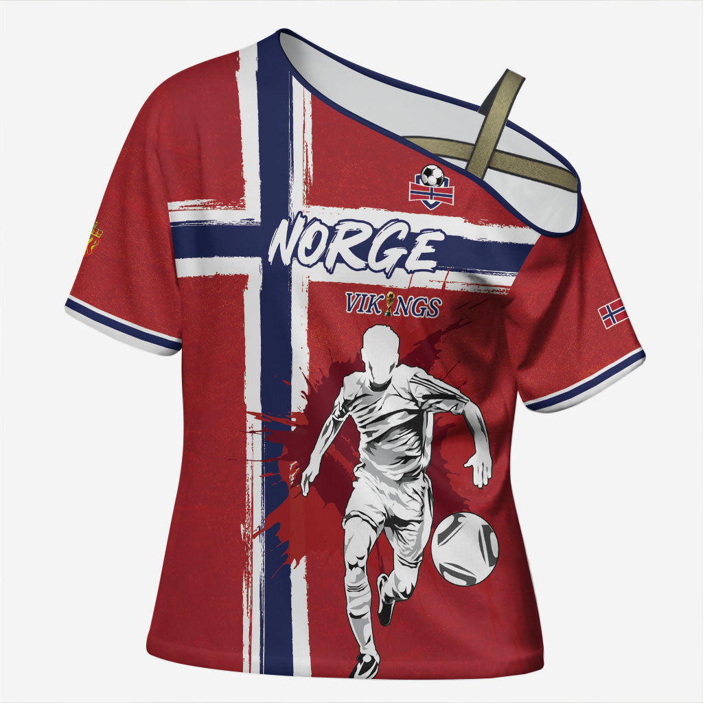 Custom Norge 2026 World Football Cross Shoulder Shirt Vikings Go Champions