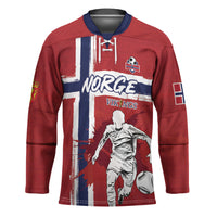 Custom Norge 2026 World Football Hockey Jersey Vikings Go Champions
