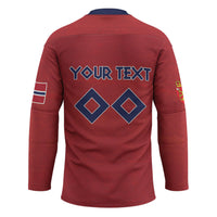 Custom Norge 2026 World Football Hockey Jersey Vikings Go Champions
