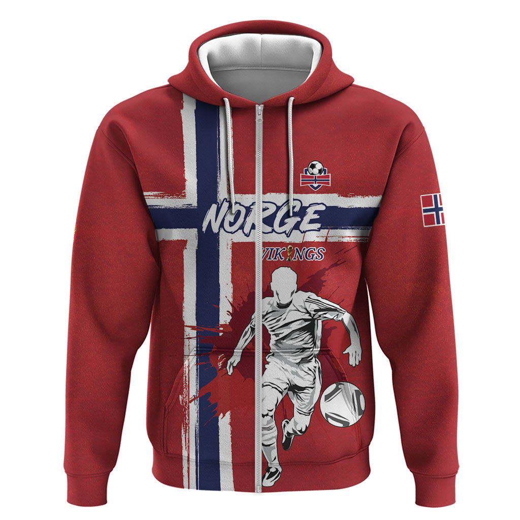 Custom Norge 2026 World Football Hoodie Vikings Go Champions