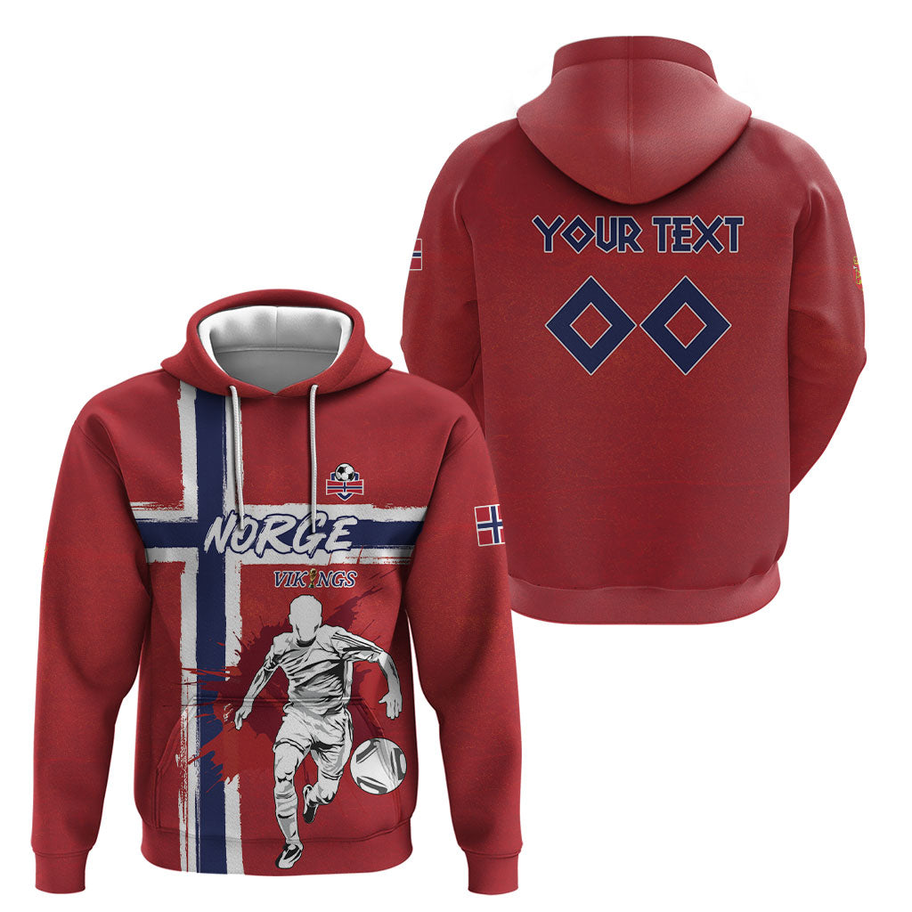 Custom Norge 2026 World Football Hoodie Vikings Go Champions