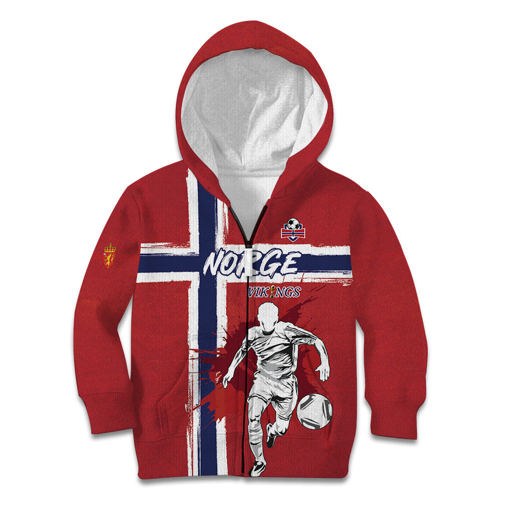 Custom Norge 2026 World Football Kid Hoodie Vikings Go Champions