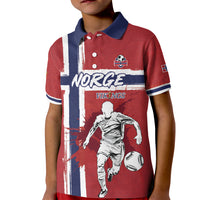 Custom Norge 2026 World Football Kid Polo Shirt Vikings Go Champions
