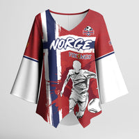 Custom Norge 2026 World Football Kimono Sleeve Blouse Vikings Go Champions