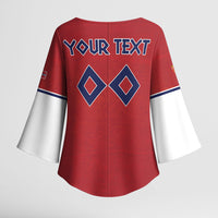 Custom Norge 2026 World Football Kimono Sleeve Blouse Vikings Go Champions
