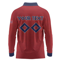 Custom Norge 2026 World Football Long Sleeve Polo Shirt Vikings Go Champions
