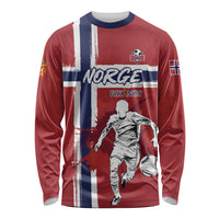 Custom Norge 2026 World Football Long Sleeve Shirt Vikings Go Champions