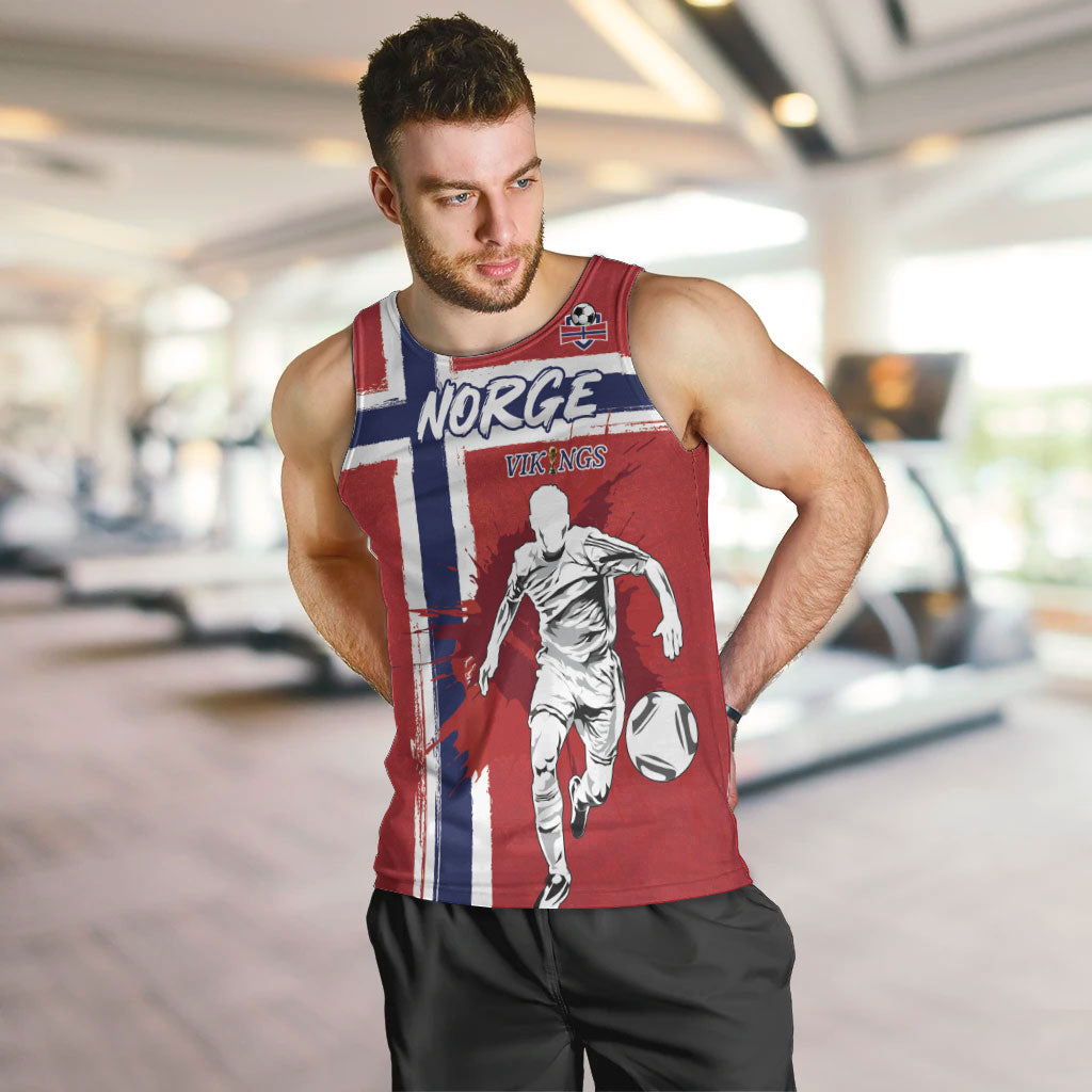 Custom Norge 2026 World Football Men Tank Top Vikings Go Champions
