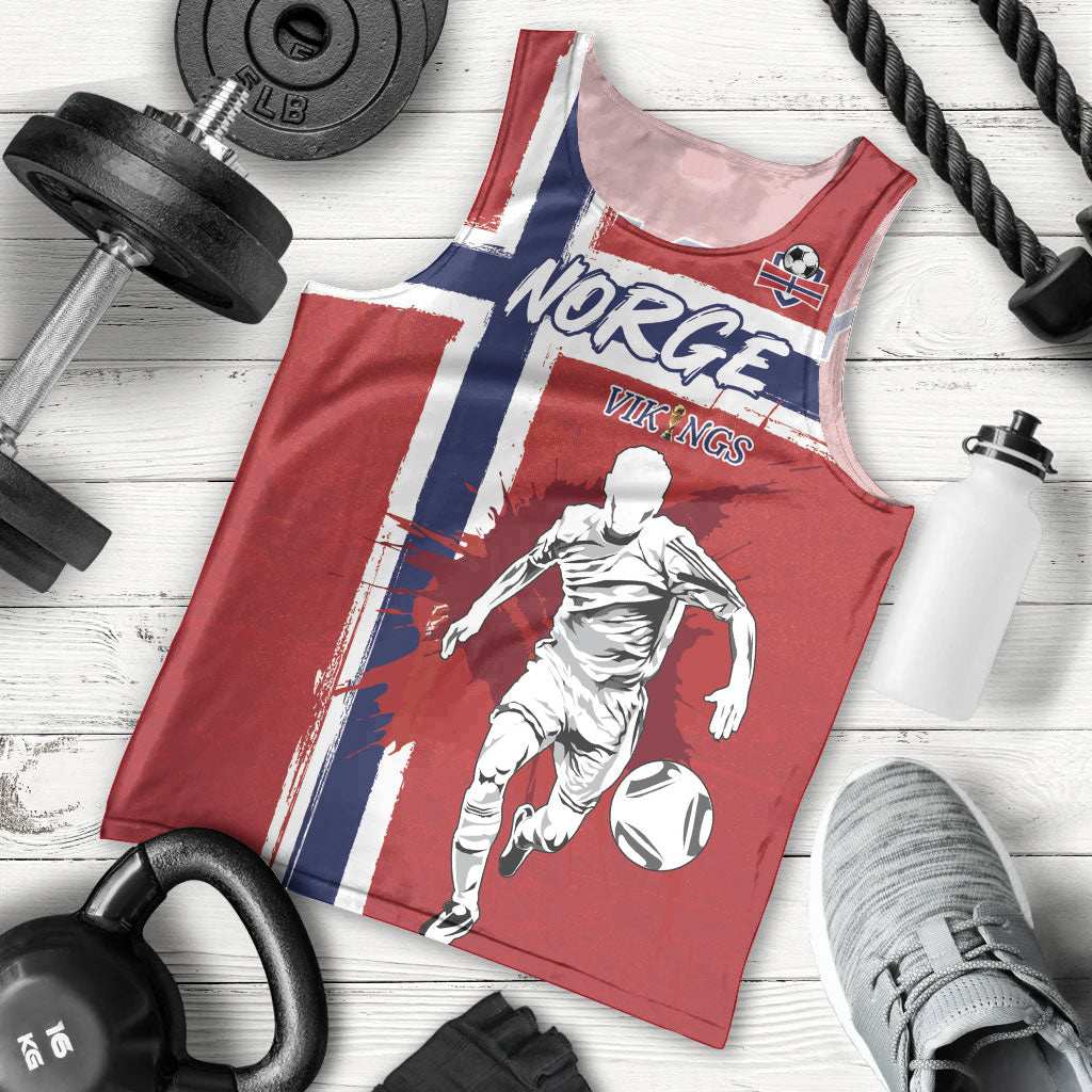 Custom Norge 2026 World Football Men Tank Top Vikings Go Champions