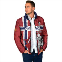Custom Norge 2026 World Football Padded Jacket Vikings Go Champions