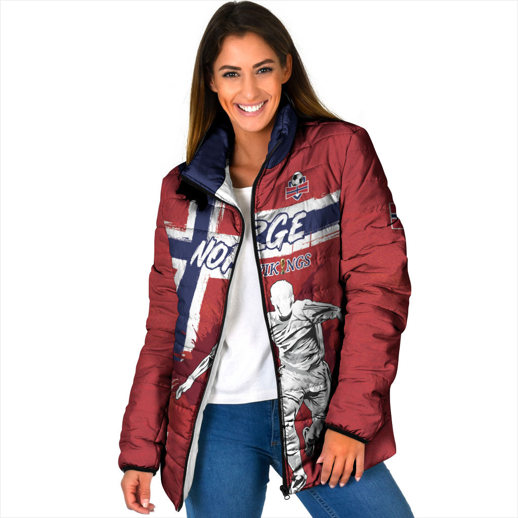 Custom Norge 2026 World Football Padded Jacket Vikings Go Champions