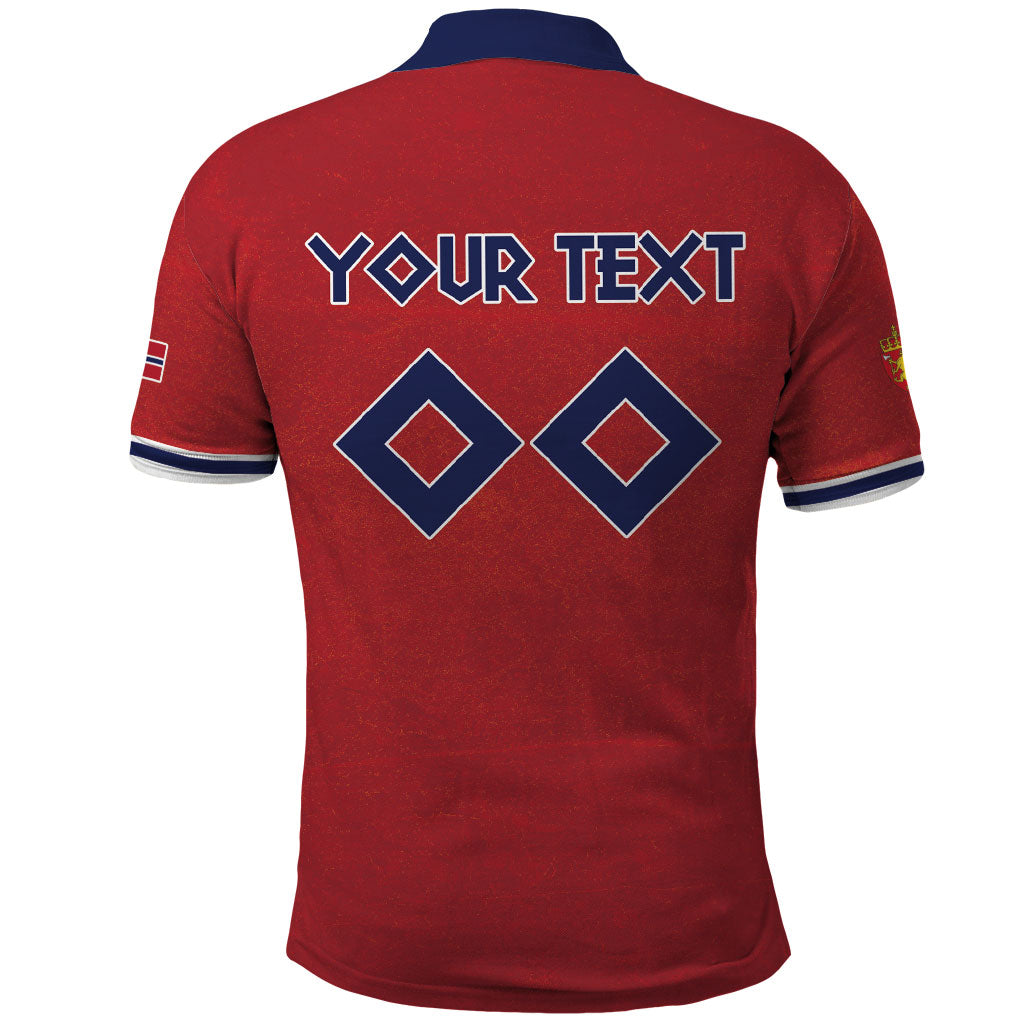 Custom Norge 2026 World Football Polo Shirt Vikings Go Champions