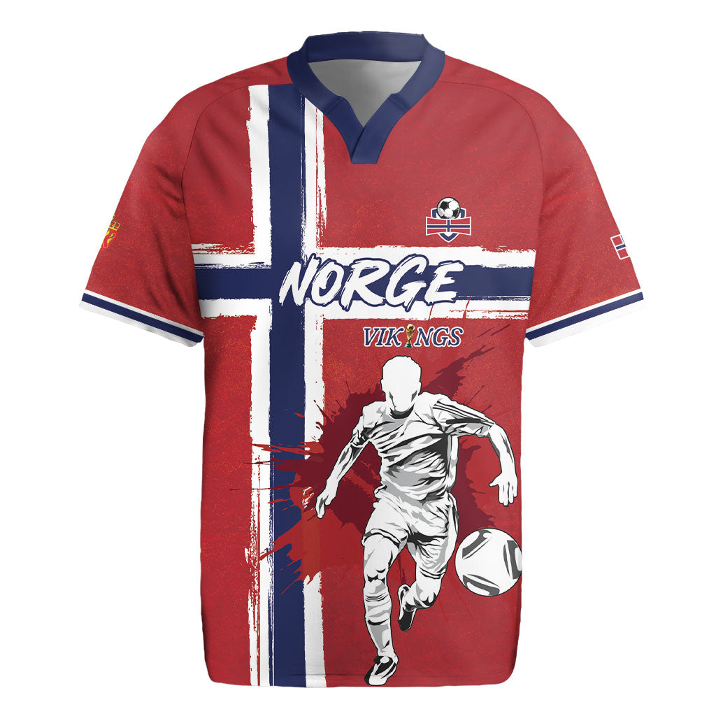 Custom Norge 2026 World Football Rugby Jersey Vikings Go Champions