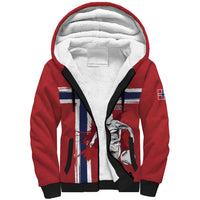 Custom Norge 2026 World Football Sherpa Hoodie Vikings Go Champions