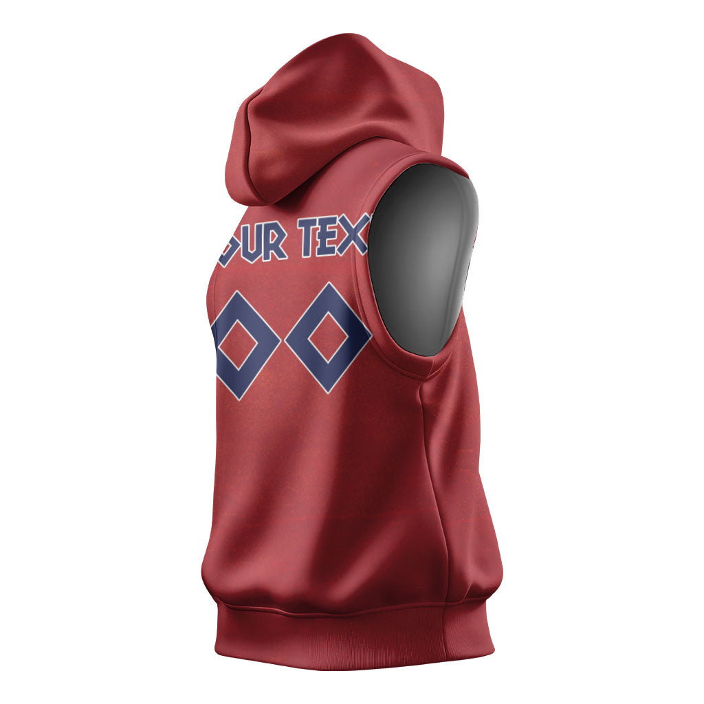 Custom Norge 2026 World Football Sleeveless Hoodie Vikings Go Champions
