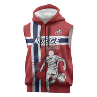 Custom Norge 2026 World Football Sleeveless Zip Hoodie Vikings Go Champions
