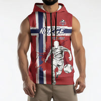 Custom Norge 2026 World Football Sleeveless Zip Hoodie Vikings Go Champions