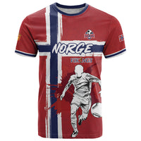Custom Norge 2026 World Football T Shirt Vikings Go Champions