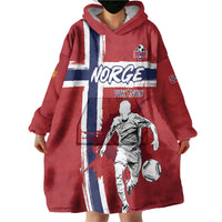 Custom Norge 2026 World Football Wearable Blanket Hoodie Vikings Go Champions