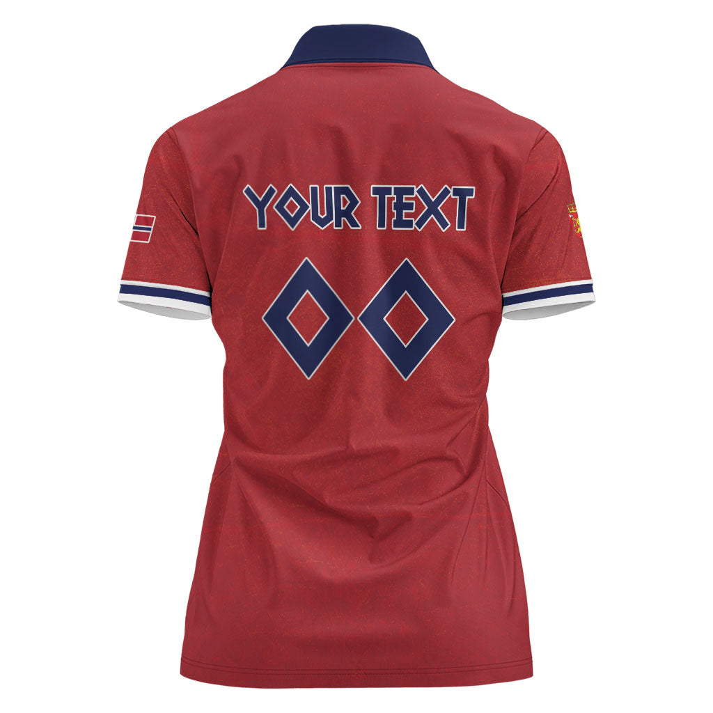 Custom Norge 2026 World Football Women Polo Shirt Vikings Go Champions
