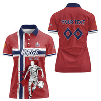 Custom Norge 2026 World Football Women Polo Shirt Vikings Go Champions